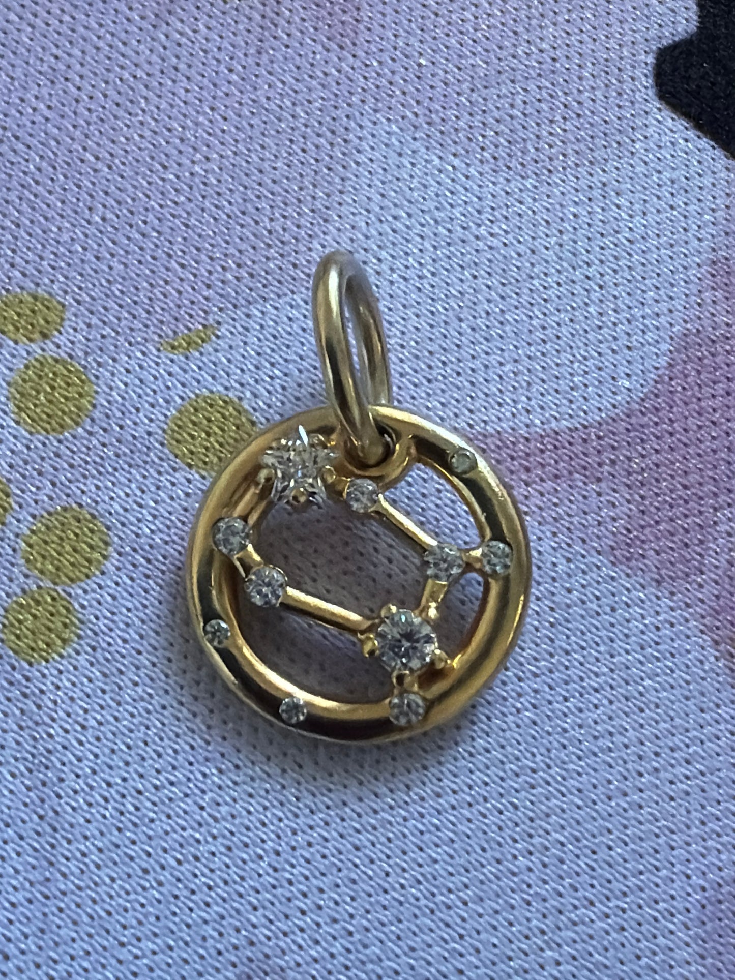 Genuine Pandora Shine Gold Me Horoscope Gemini Zodiac CZ Medallion Charm