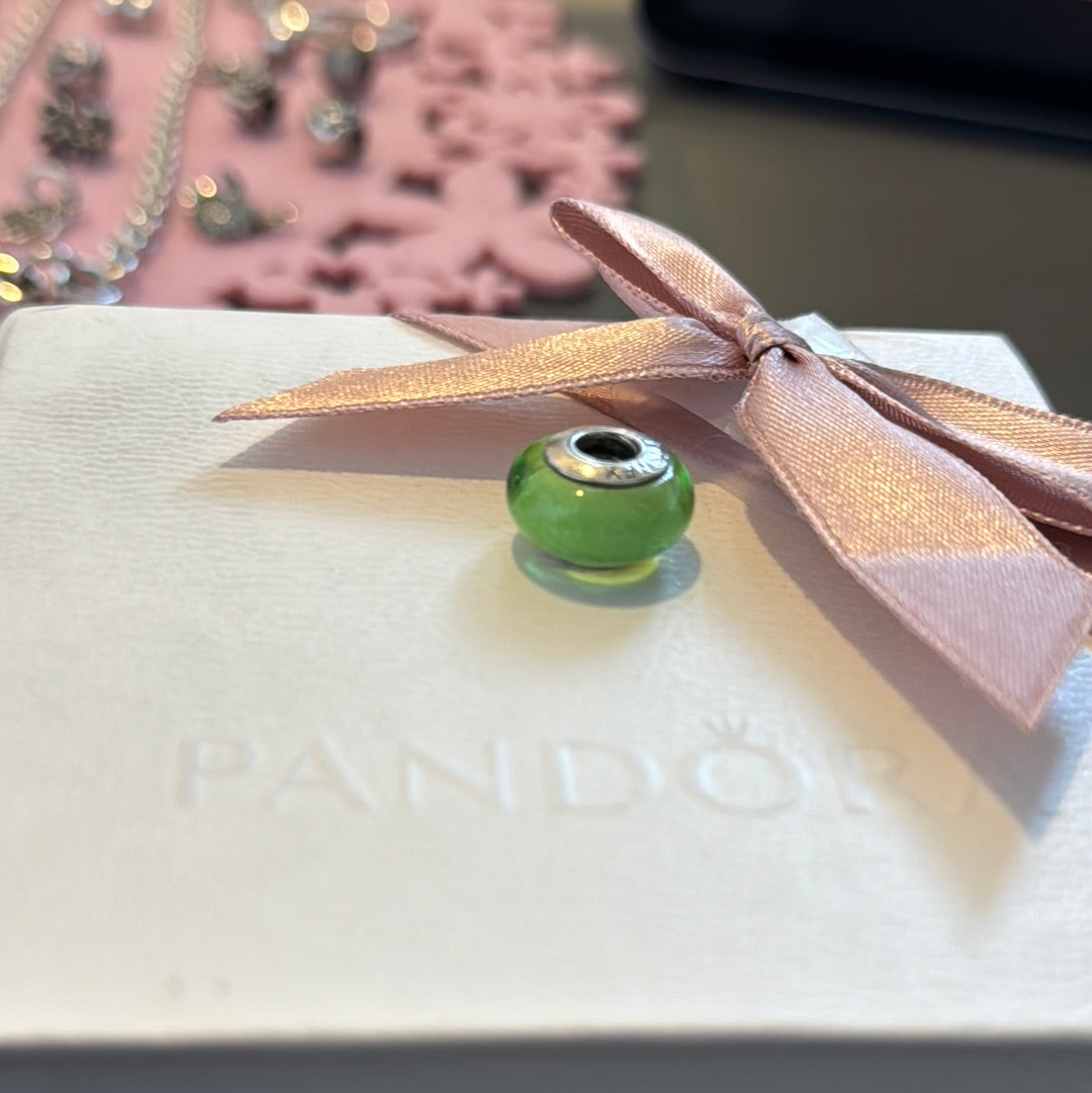 Genuine Pandora Disney Princess Glow in the Dark Tinkerbell Murano Charm