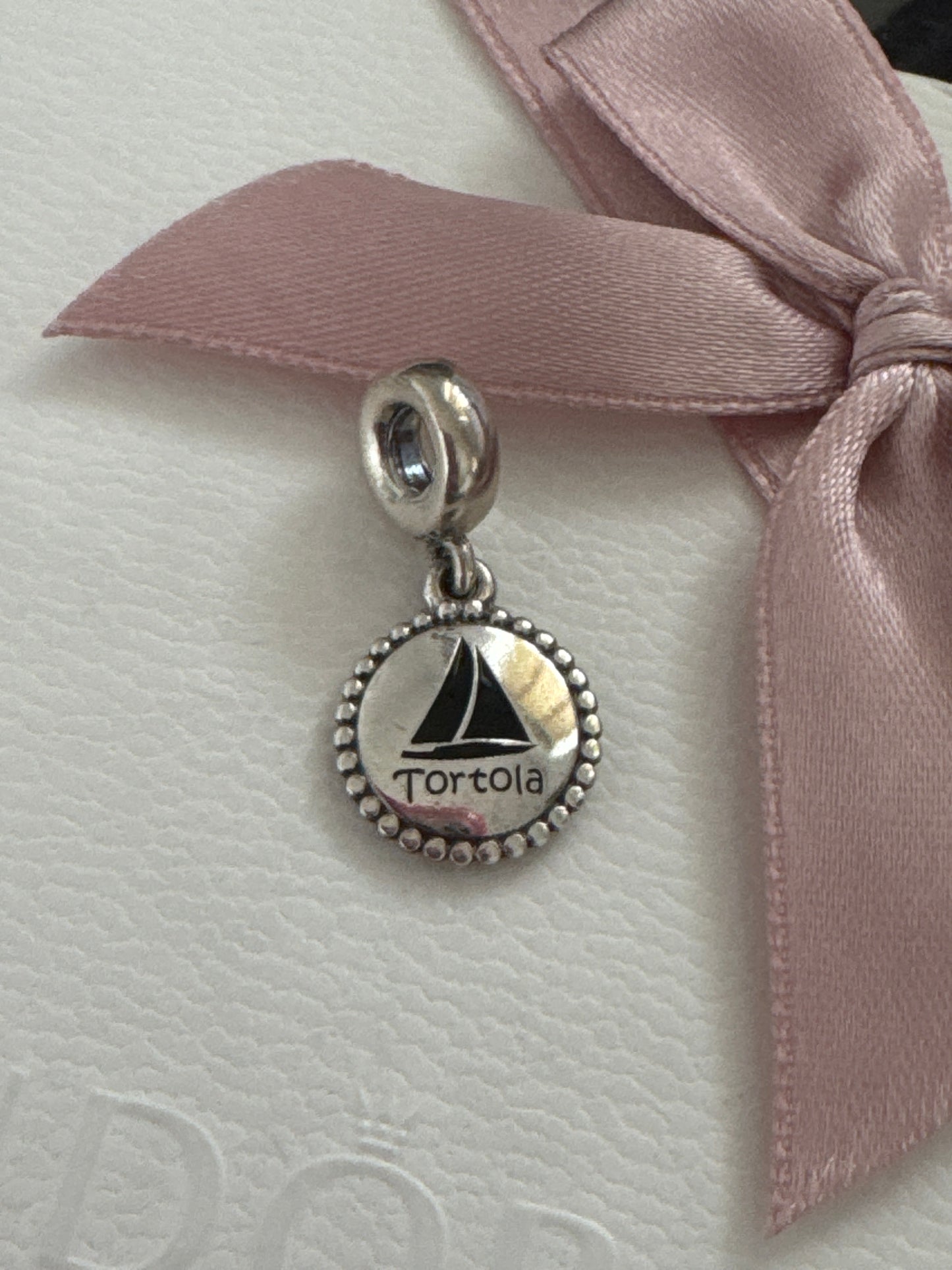 Genuine Pandora RARE HTF Tortola America USA Travel Charm