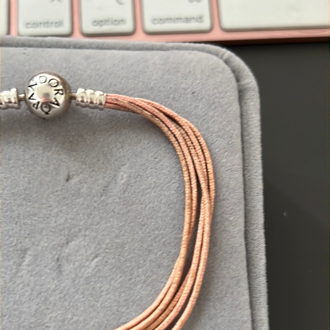 Genuine Pandora Pink String Bracelet 20cm