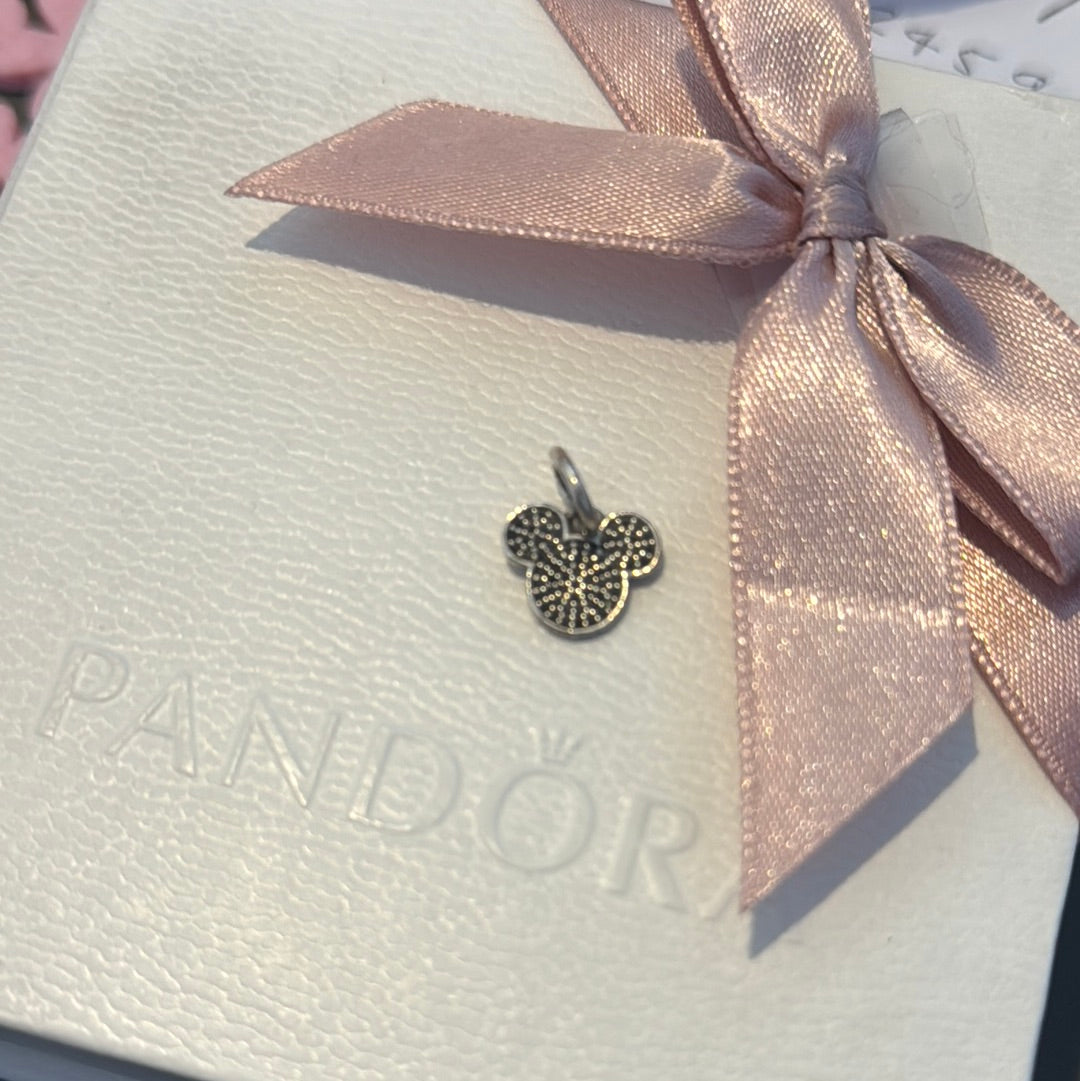 Genuine Pandora Disney Pave Mickey Mouse Face Dangle