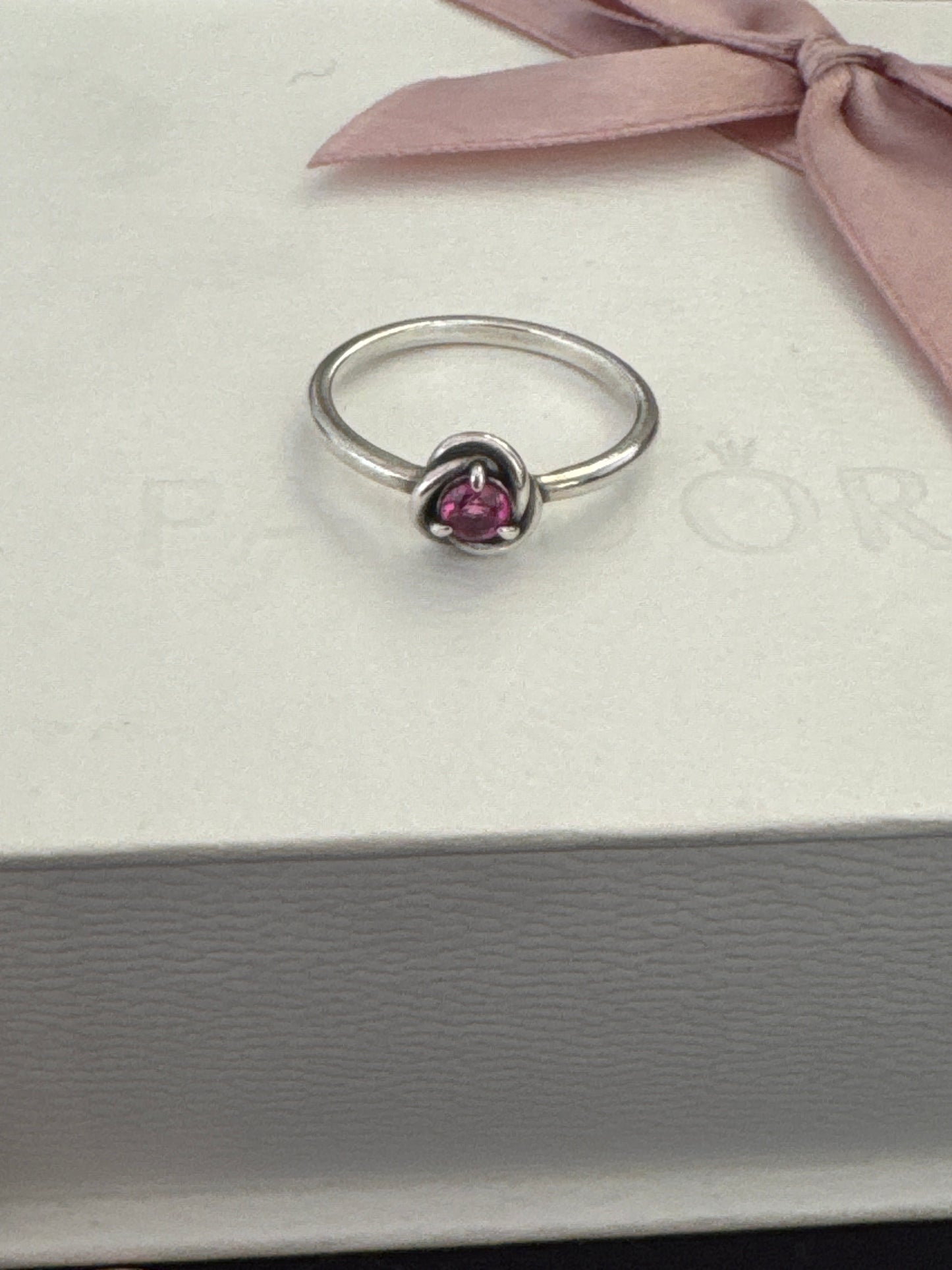 Genuine Pandora New Style Eternity Pink Ring Size 60