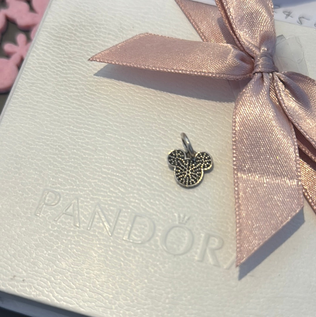 Genuine Pandora Disney Pave Mickey Mouse Face Dangle