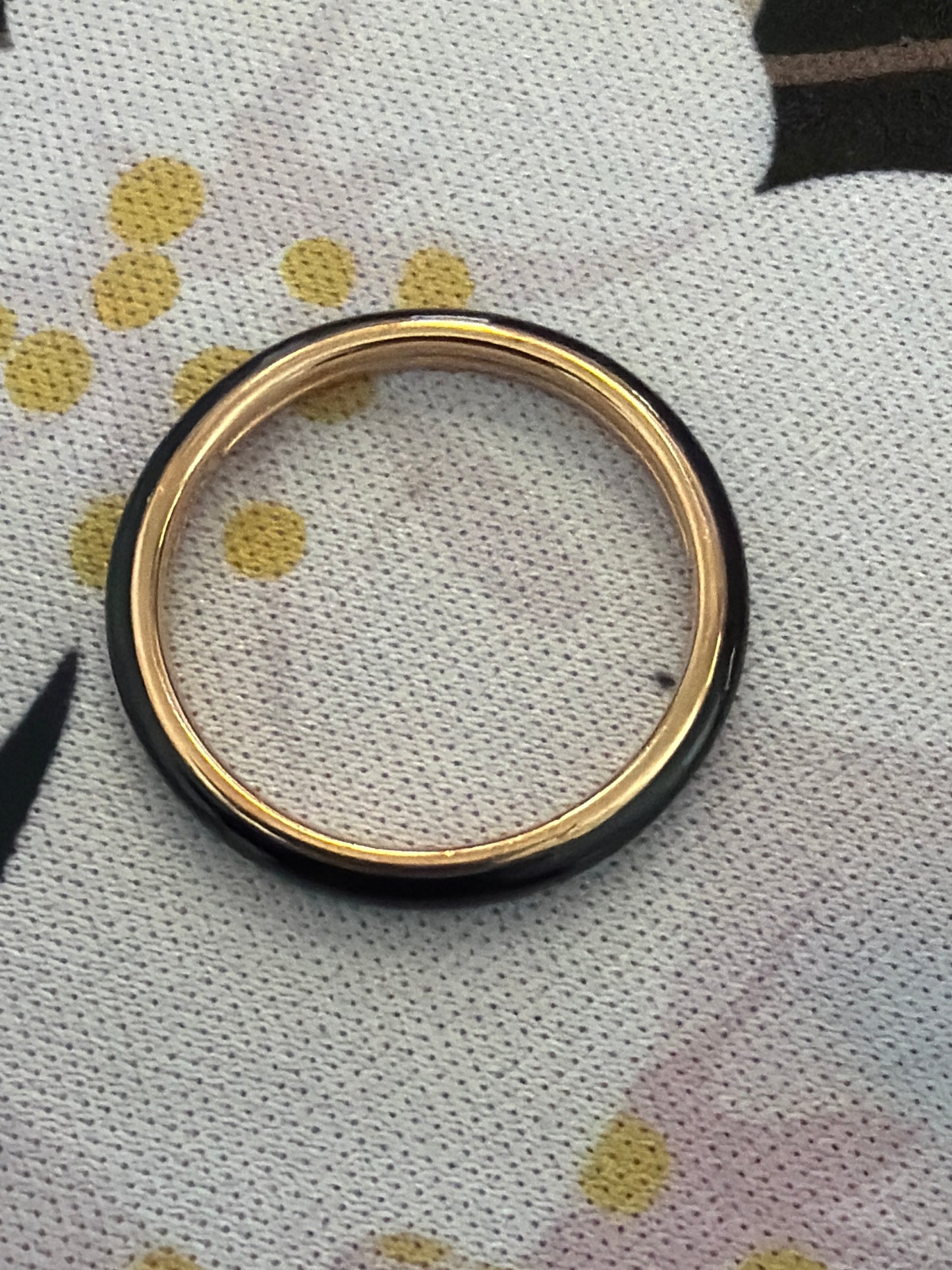 Genuine Pandora ME Rose Gold Enamel Black Ring 56