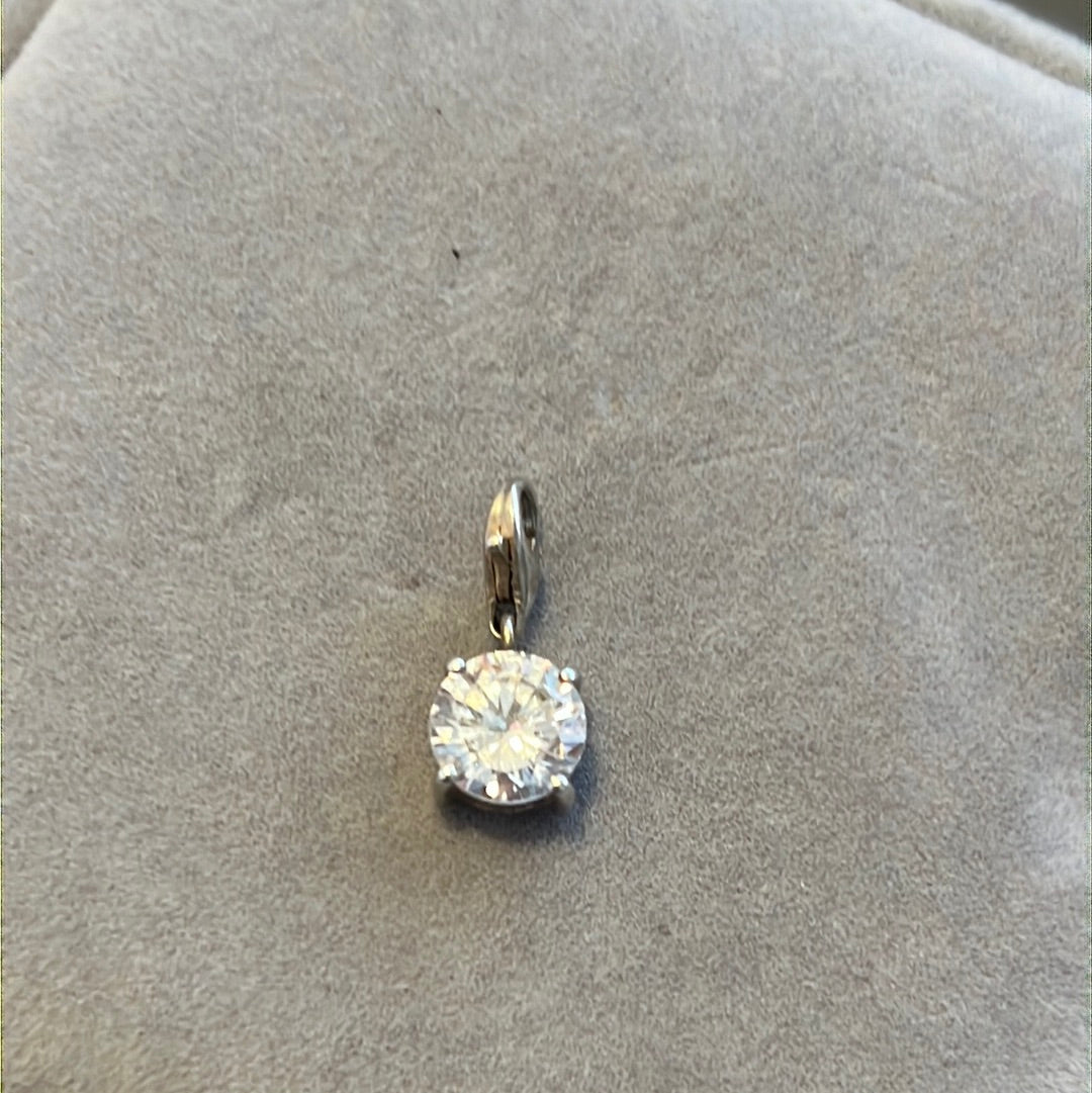 Genuine Thomas Sabo Sterling Silver Dangle Clear CZ Charm