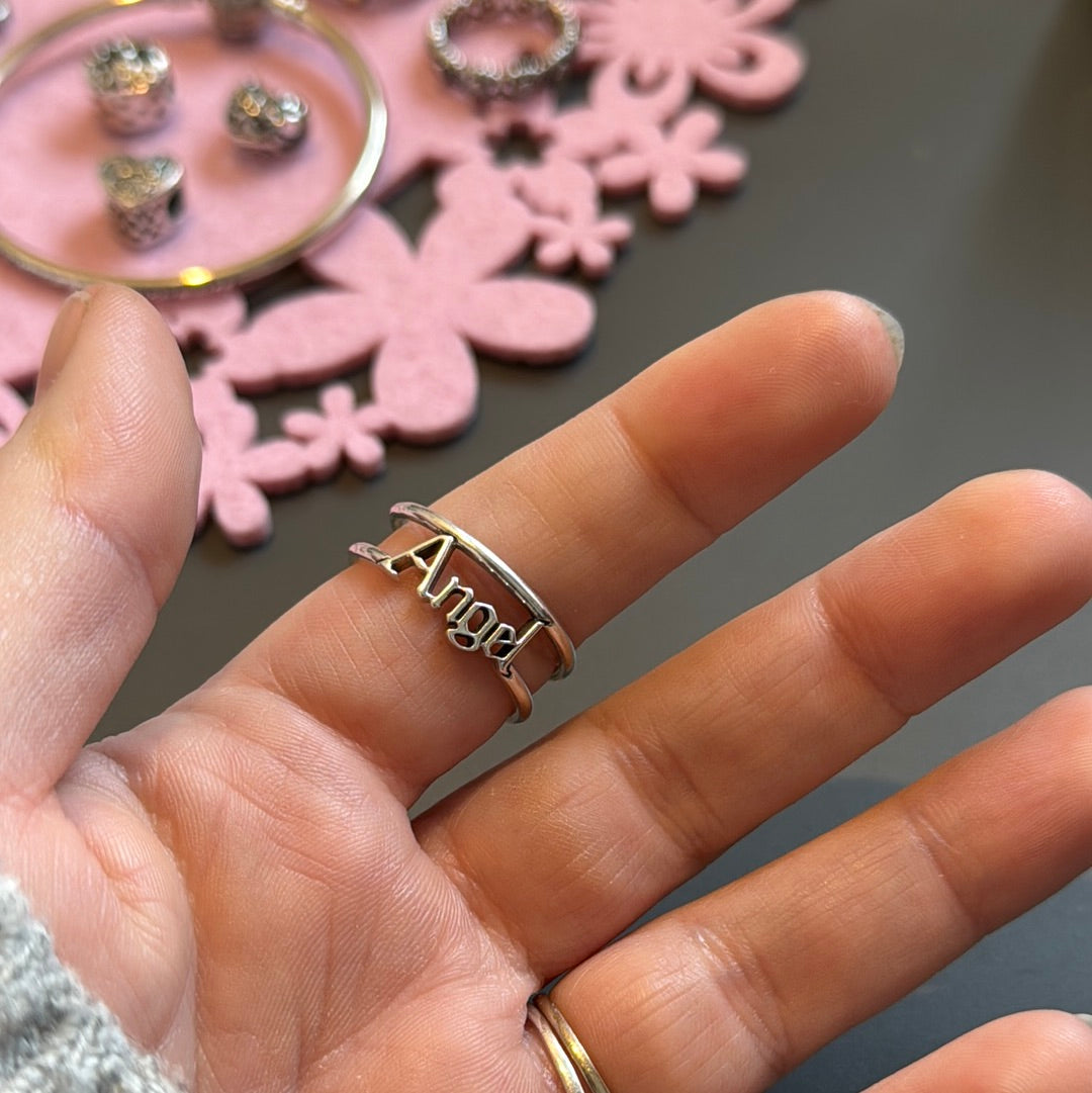 Genuine Pandora ME Angel Open Adjustable Ring 56
