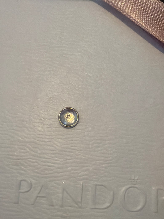 Genuine Pandora Stone Disc Clear Stone Petite