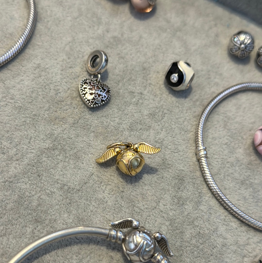 Genuine Pandora Gold Harry Potter Golden Snitch Charm