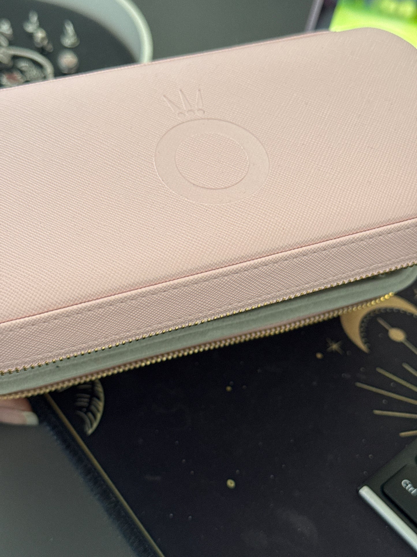 Genuine Pandora Medium Oblong Pink Travel Jewellery Storage Box