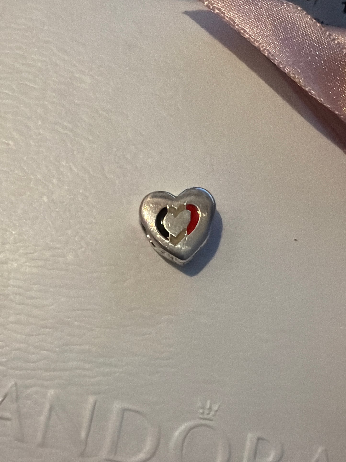Genuine Pandora Belgium New Style Heart Travel Charm
