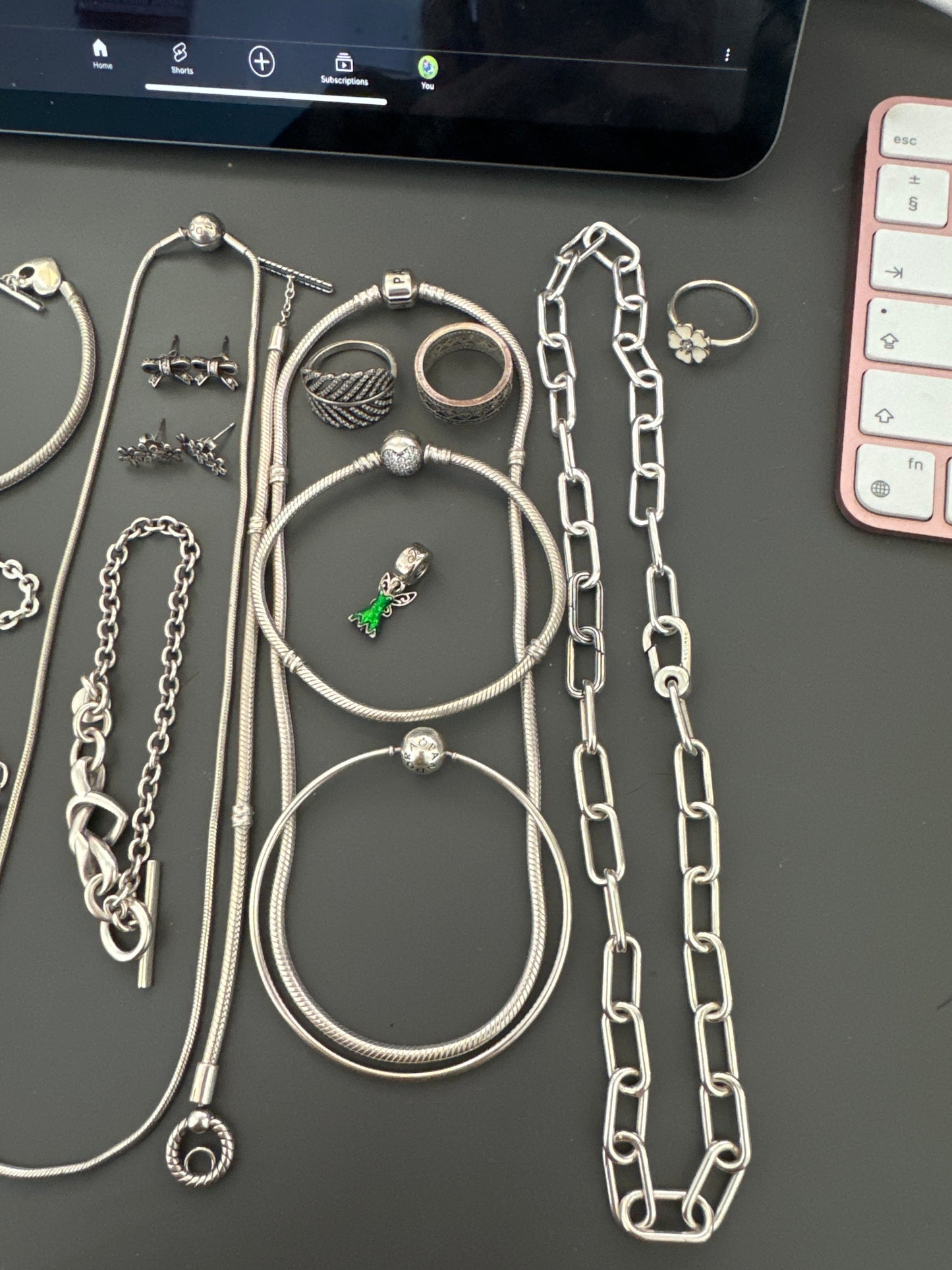 Bundle of Sterling Silver Jewellery 17 items - NOT PANDORA