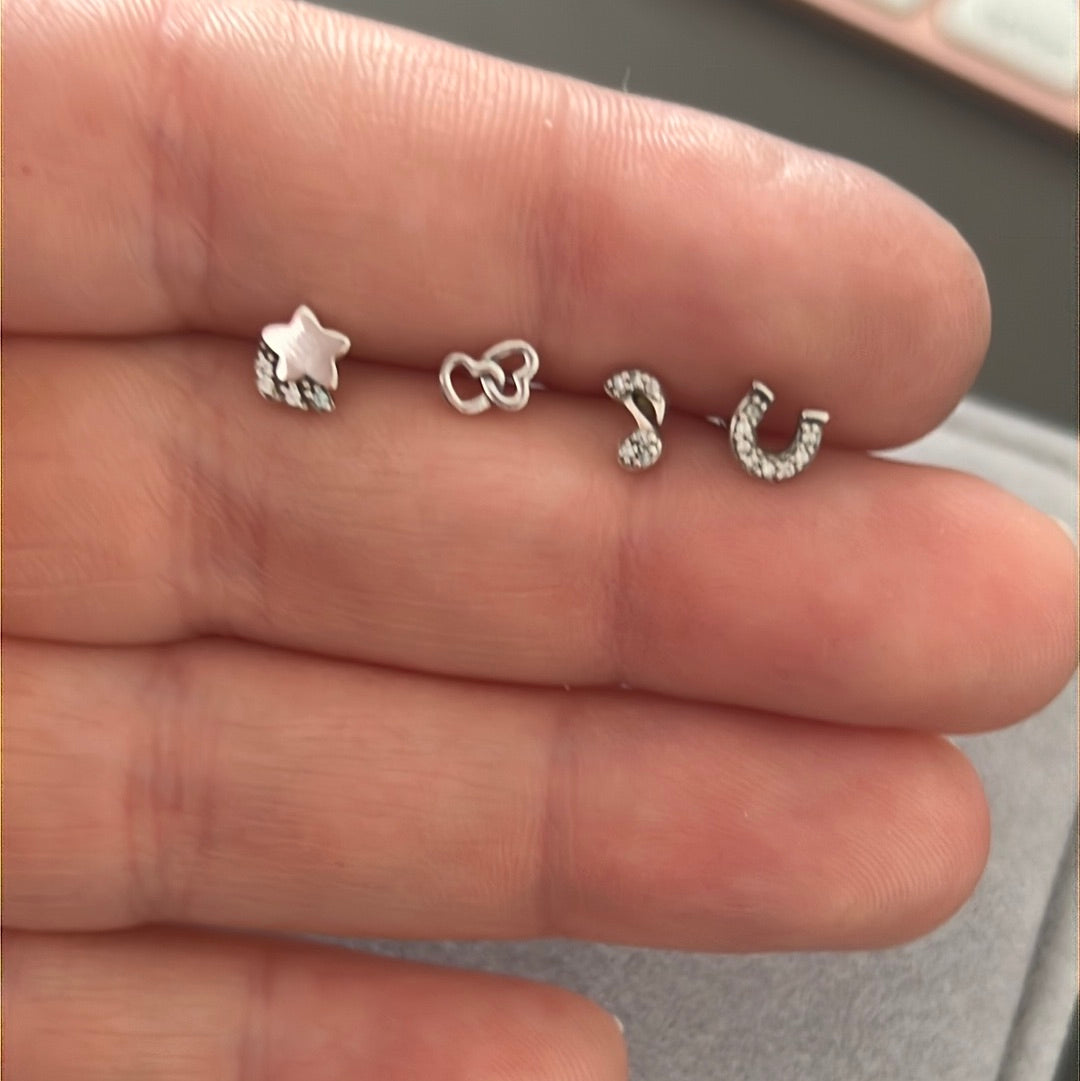 Genuine Pandora Me Essence Bundle of 4 Mix and Match Earrings Studs