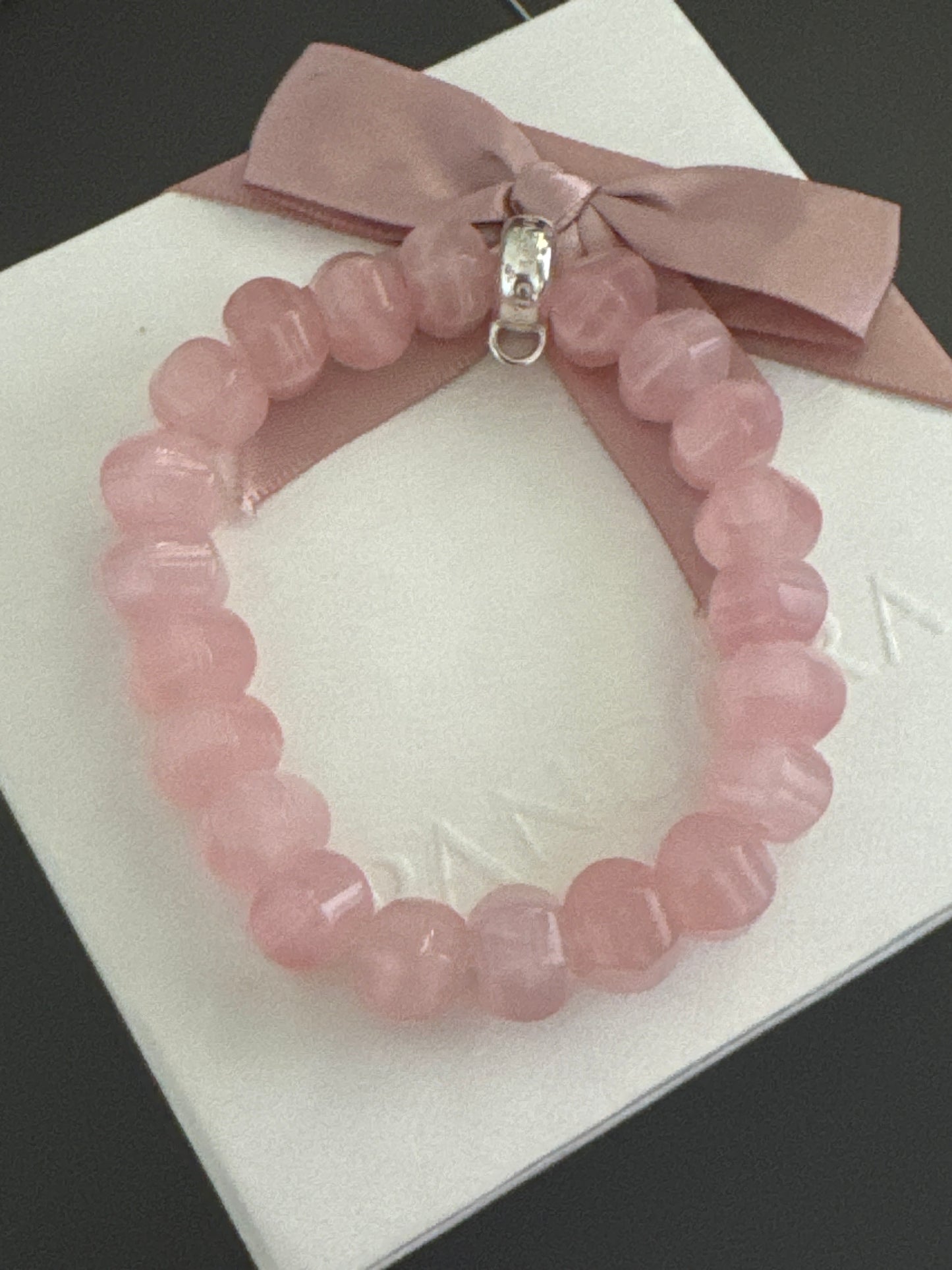 Genuine Thomas Sabo Pink Gemstone Bracelet Stretchy