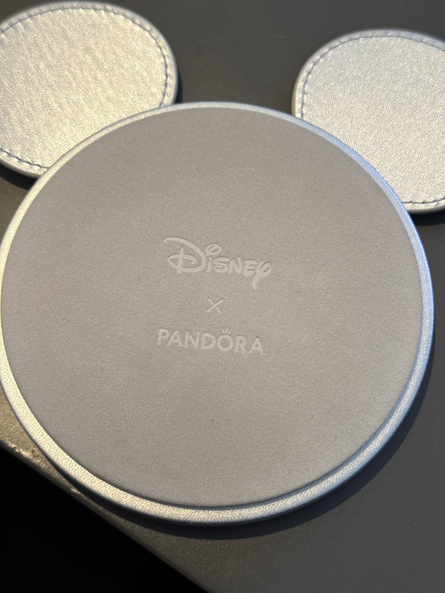 Genuine Pandora 100th Anniversary Mickey Silver Metalic Jewellery Storage Box