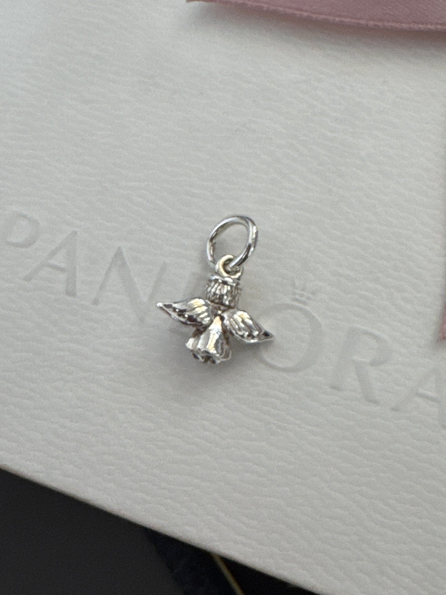 Genuine Pandora Pave Guardian Angel Dangle Charm