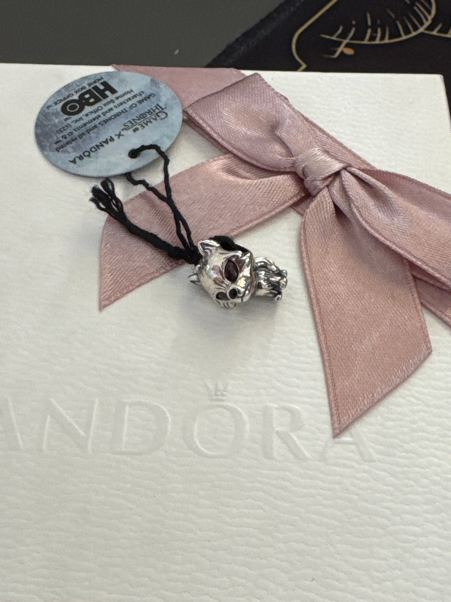 Genuine Pandora Game of Thrones Ghost Direwolf Animal Charm