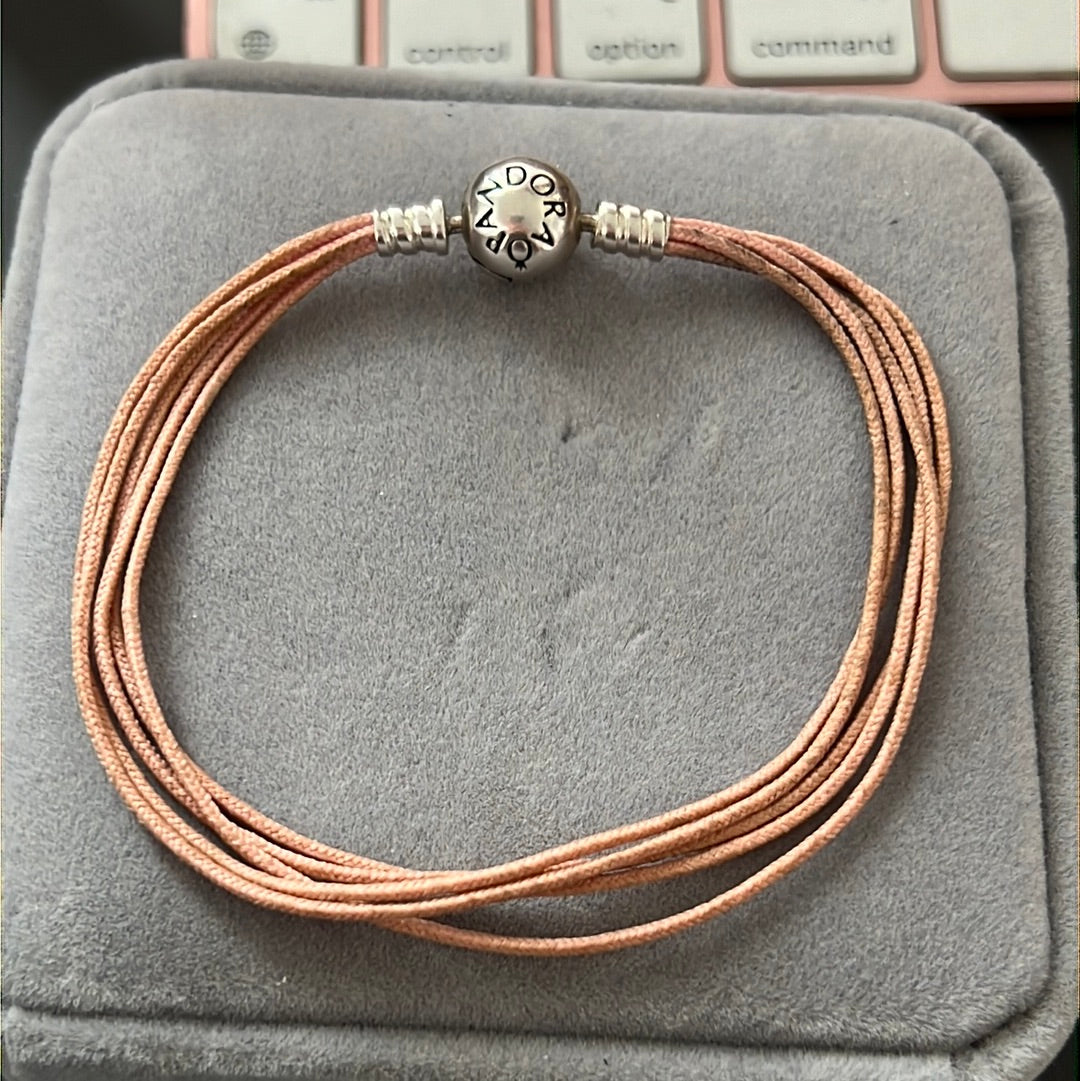 Genuine Pandora Pink String Bracelet 20cm