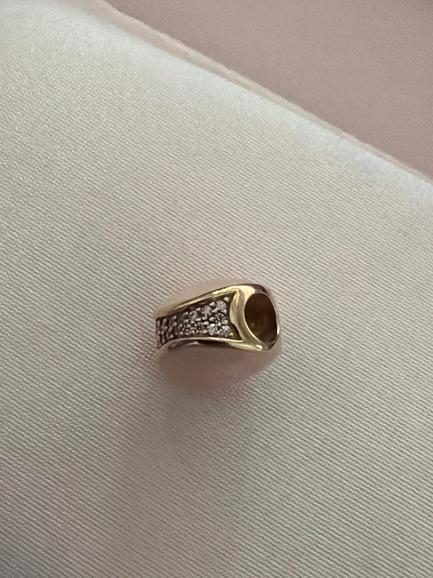 Genuine Pandora Rose Gold Beautiful Pink Enamel Pave Oval Charm