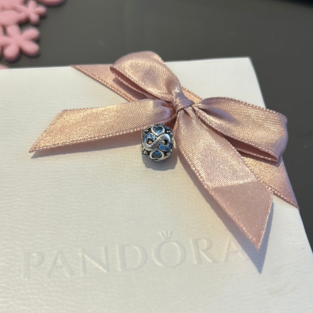 Sterling Silver Purple Blue March Birthstone Charm