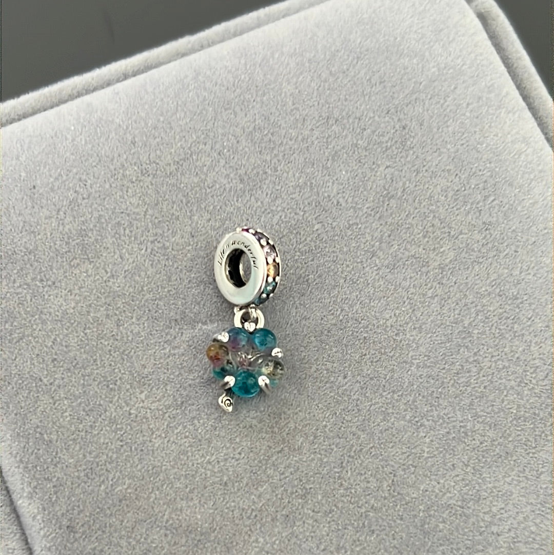 Genuine Pandora Family Tree Rainbow Murano Dangle Charm