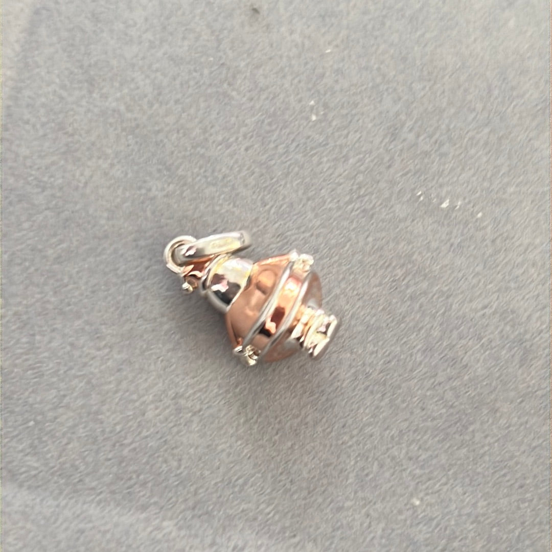 Genuine Links of London Rose Gold Santa New Dangle Charm