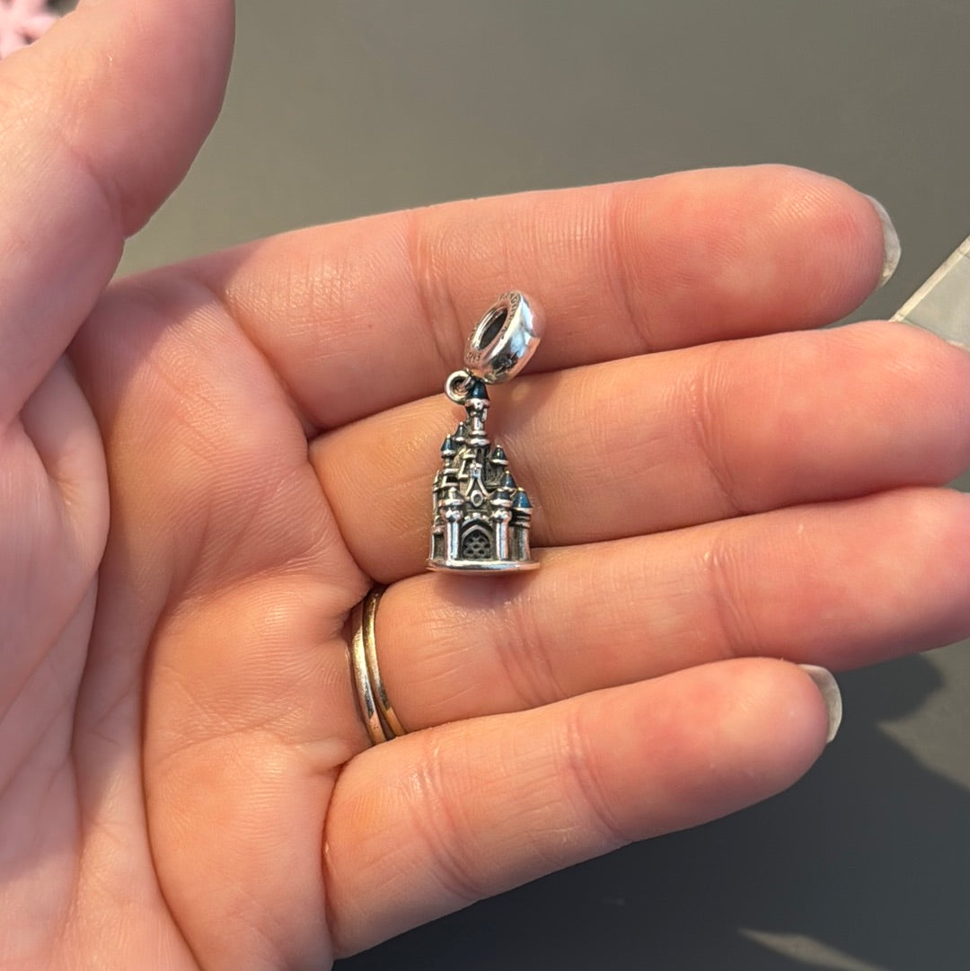 Genuine Pandora Disneyland Paris Parks Enamel Castle Dangle Charm