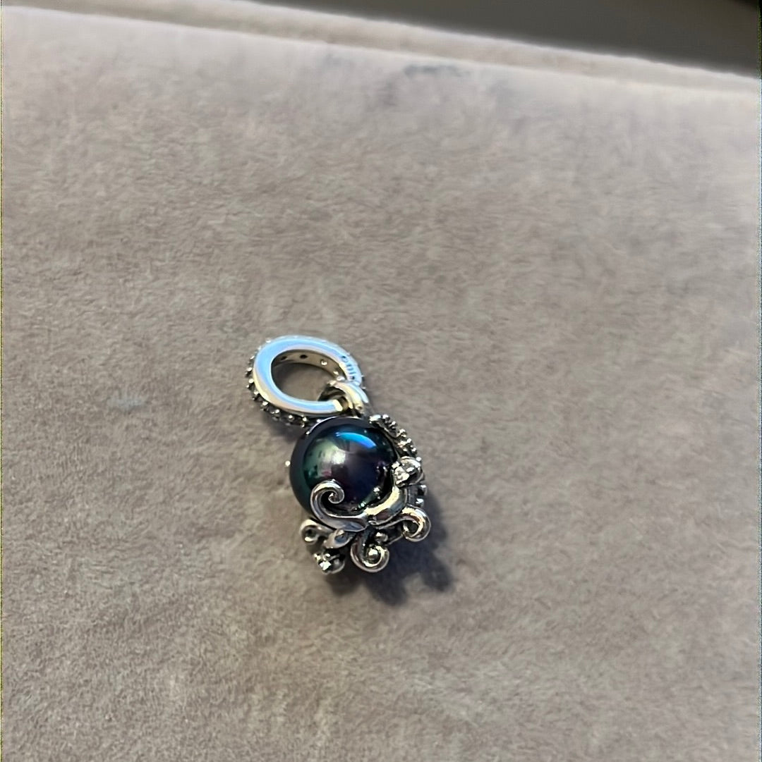 Genuine Pandora Little Mermaid Ursula Pearl Pave Dangle Charm