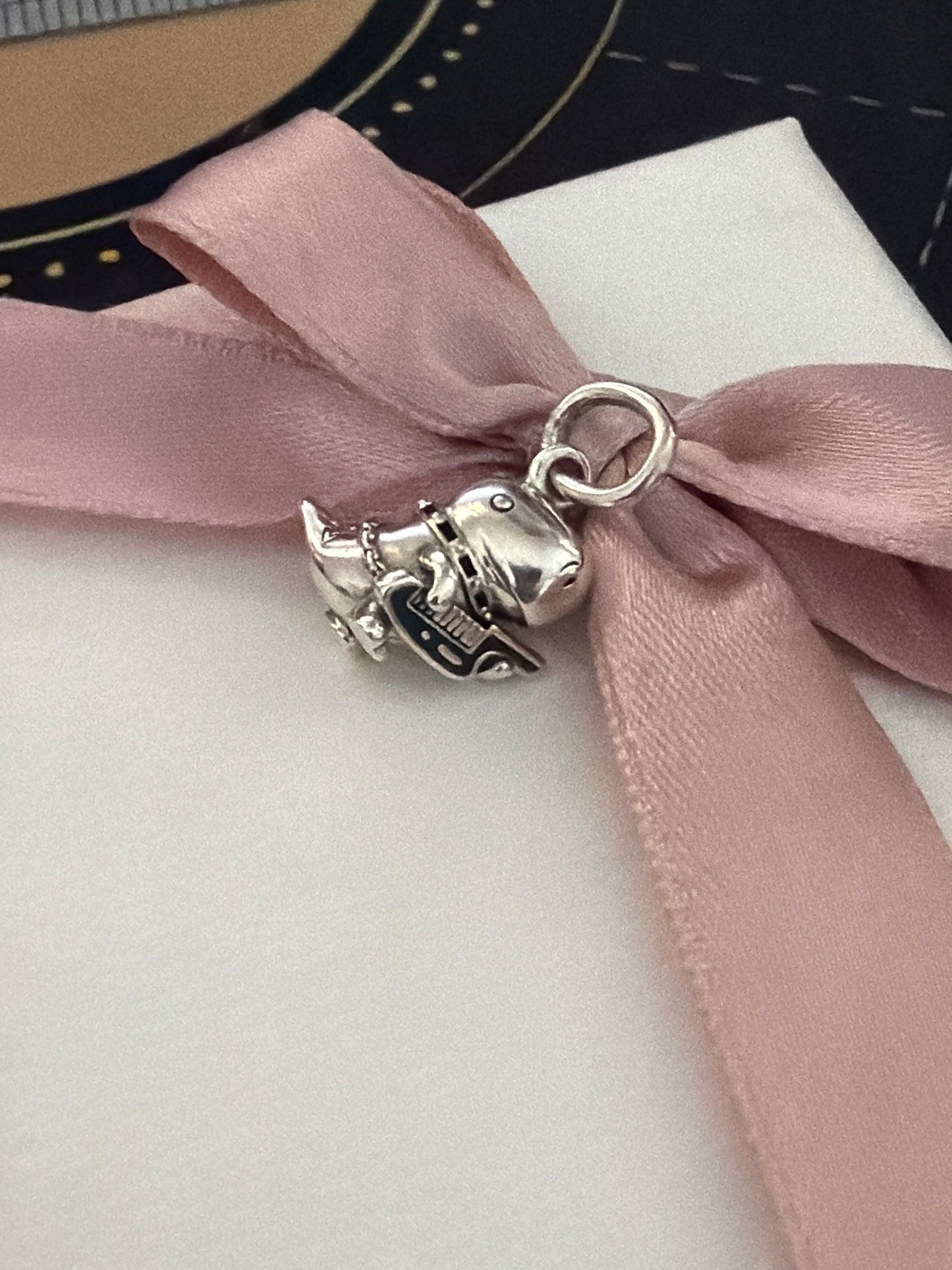 Genuine Pandora Dino Punk Rockstar Enamel Dangle With Keytar