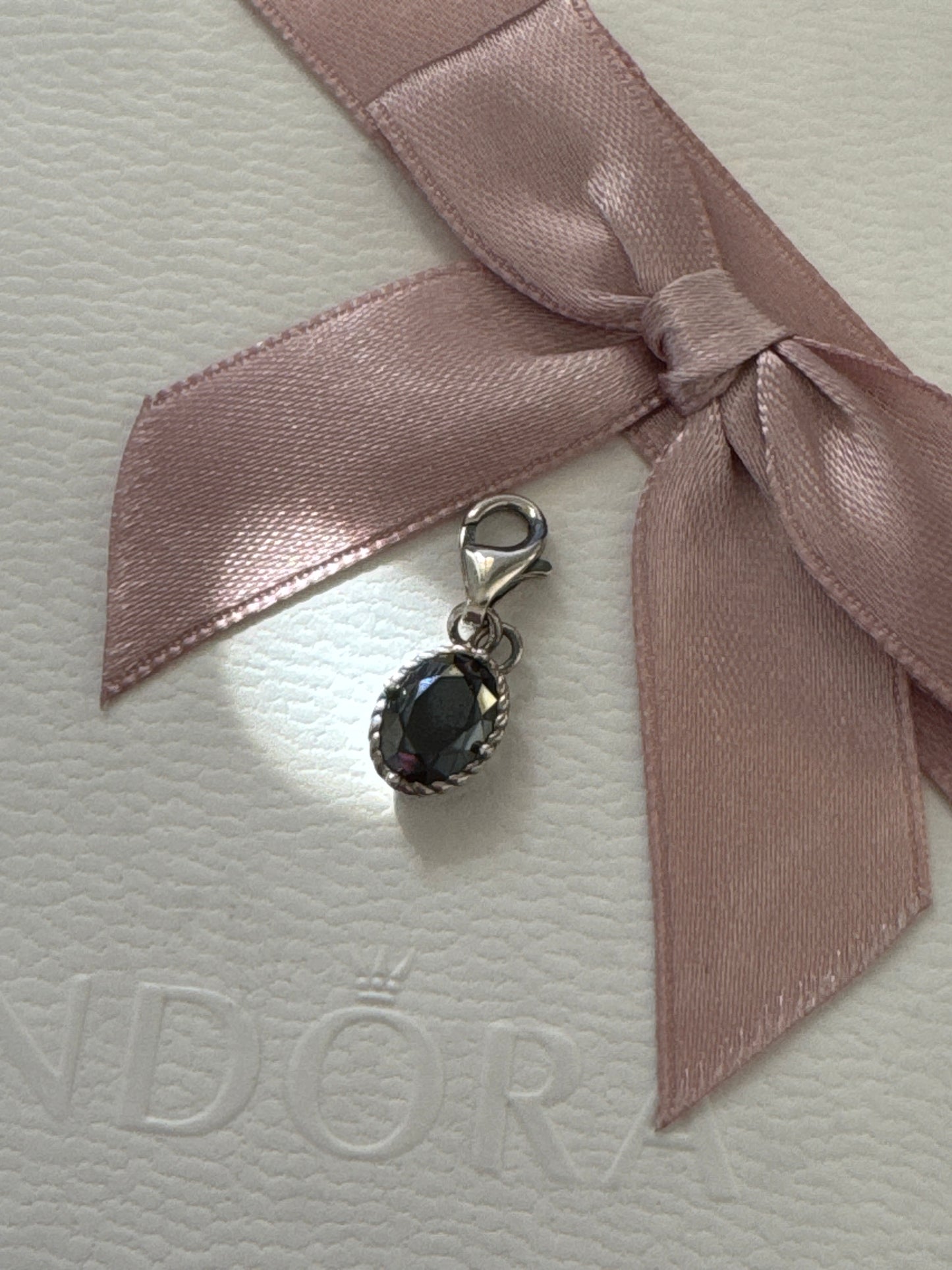 Genuine Thomas Sabo Black Stone Pendant Dangle Clip Charm
