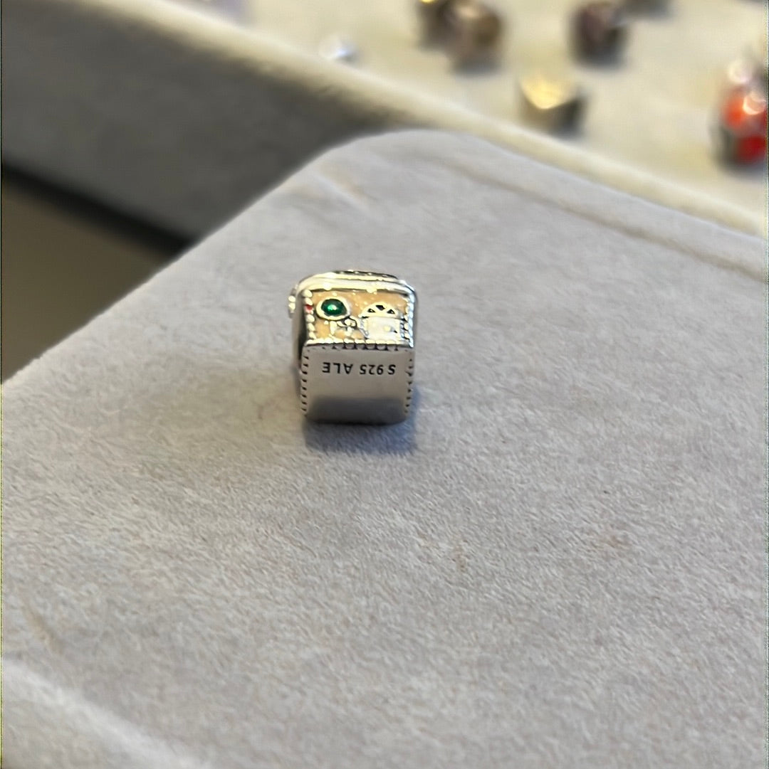 Genuine Pandora Christmas Enamel Gingerbread Festive Enamel House Charm