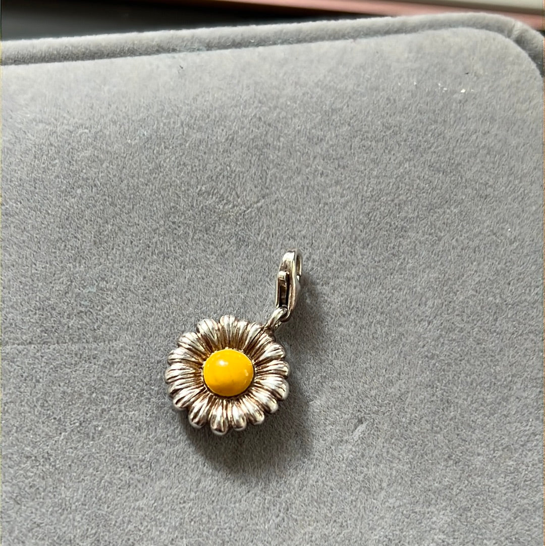Genuine Thomas Sabo Enamel Sunflower Daisy Flower Dangle Charm