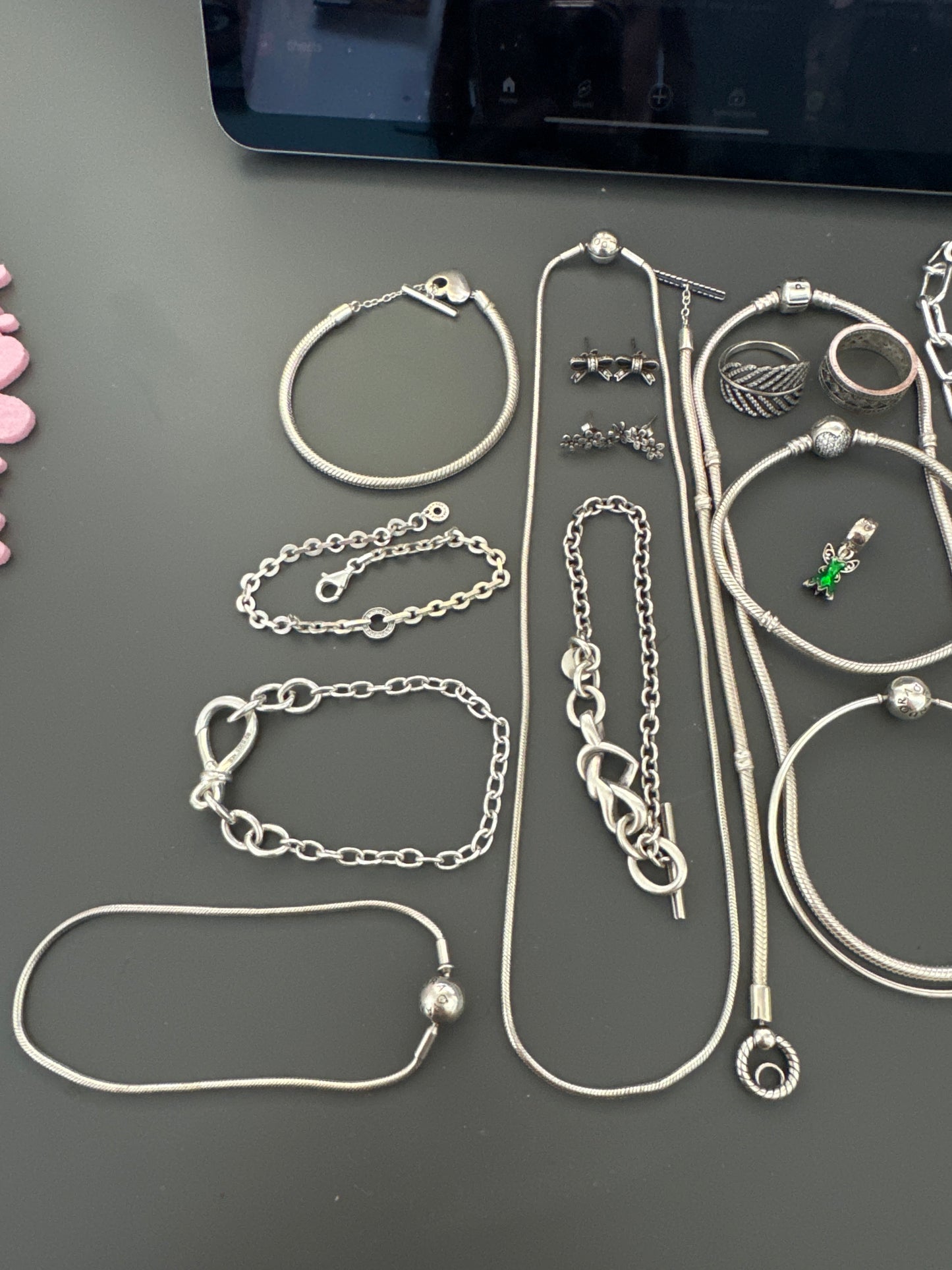 Bundle of Sterling Silver Jewellery 17 items - NOT PANDORA