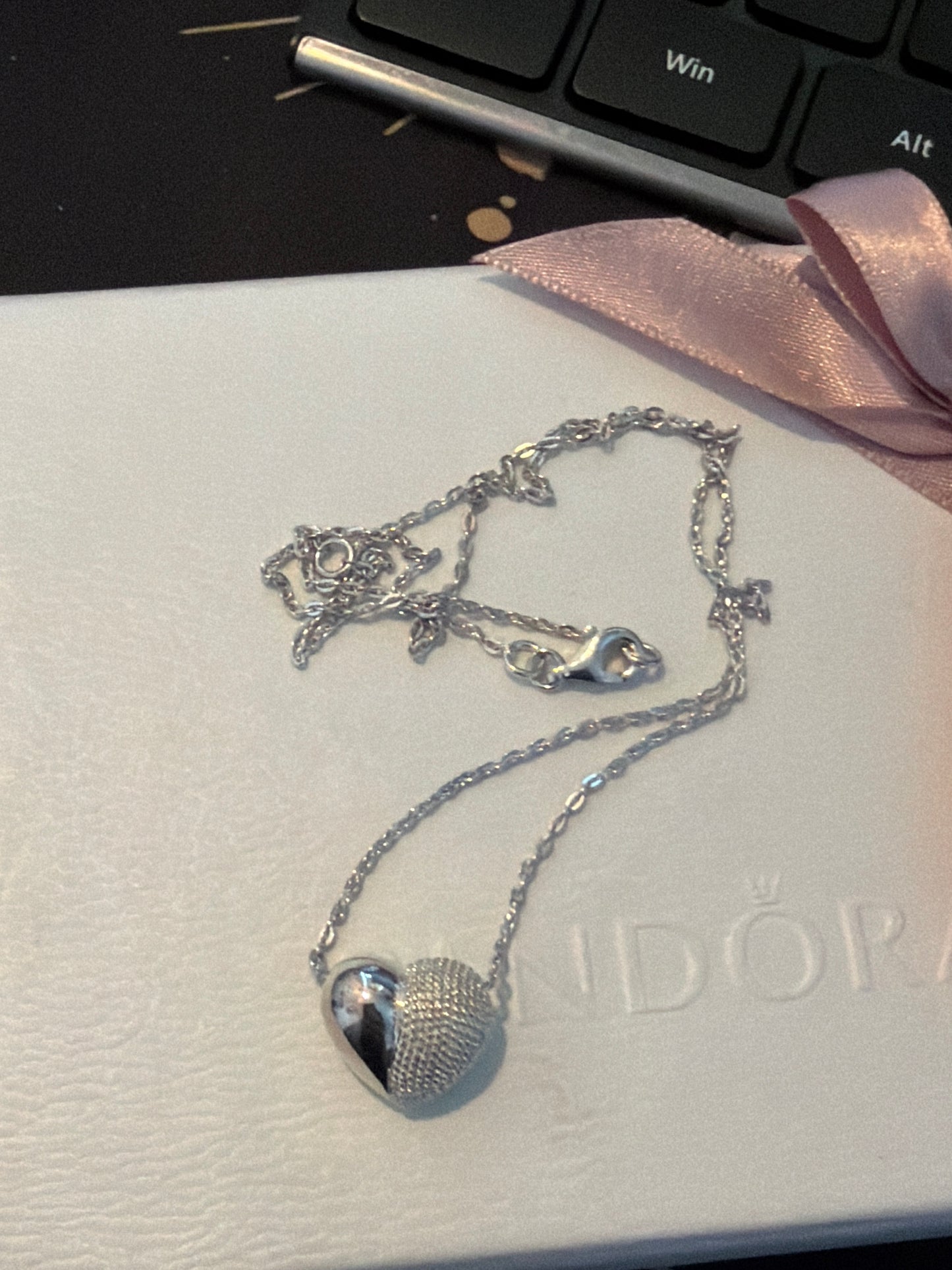 Genuine Links of London Masquerade Heart Studded Necklace