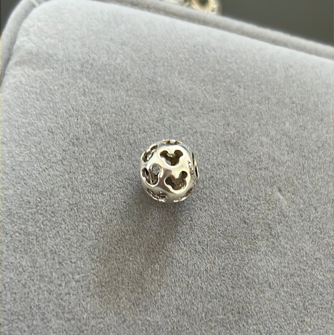 Genuine Chamilia Disney Mickey Face Openwork Charm