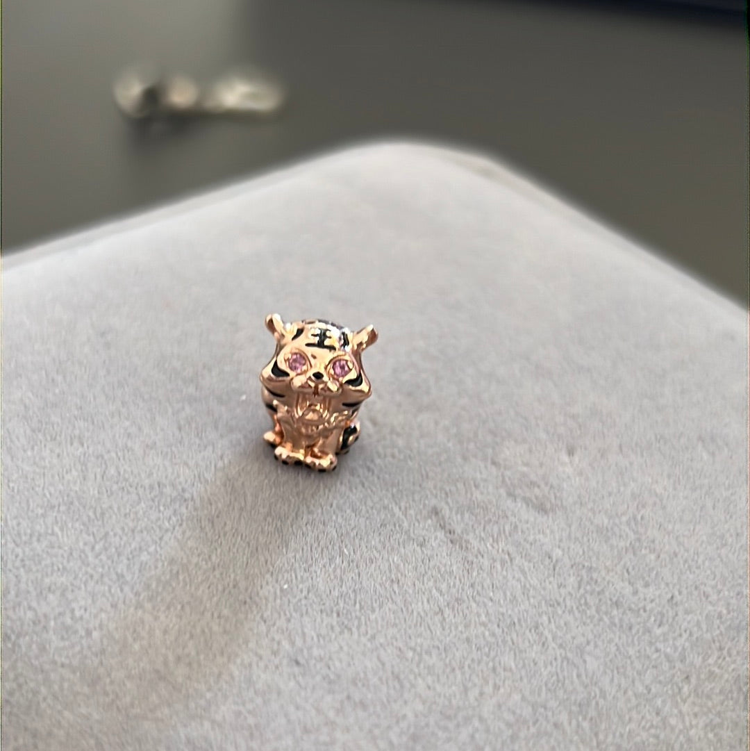 Genuine Pandora Rose Golf Chinese Tiger Pave Charm