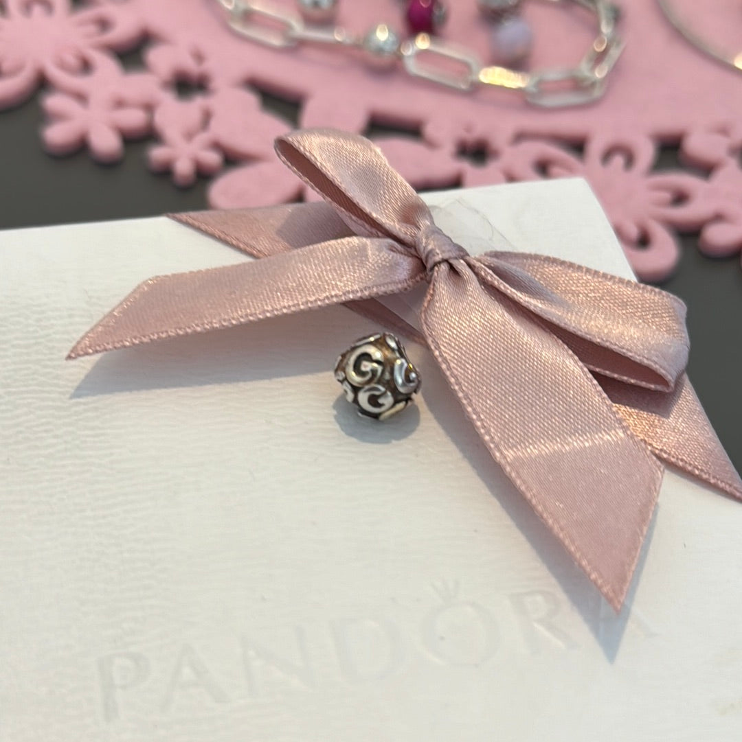 Genuine Pandora Two Tone Letter G Initial Retired
