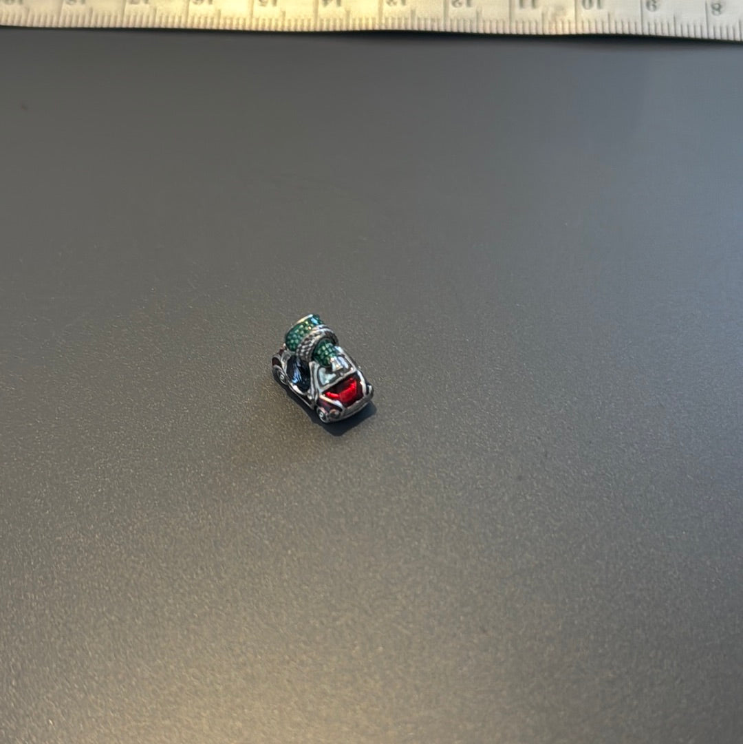 Genuine Pandora Christmas Enamel Car and Tree Charm
