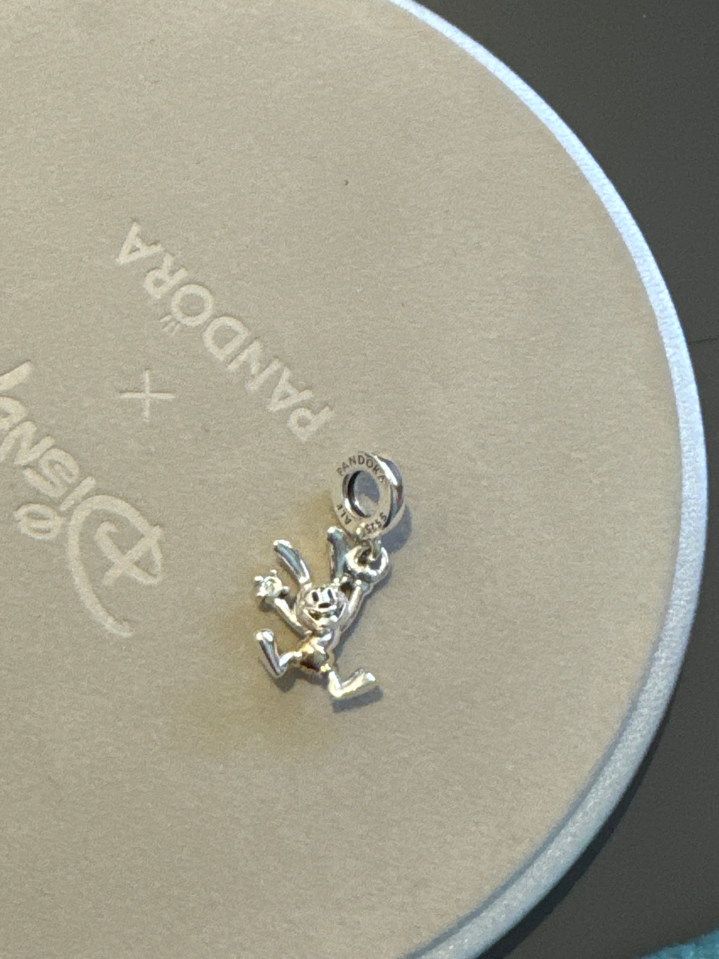 Genuine Pandora Disney Oswald Two Tone 100th Anniversary Dangle Charm
