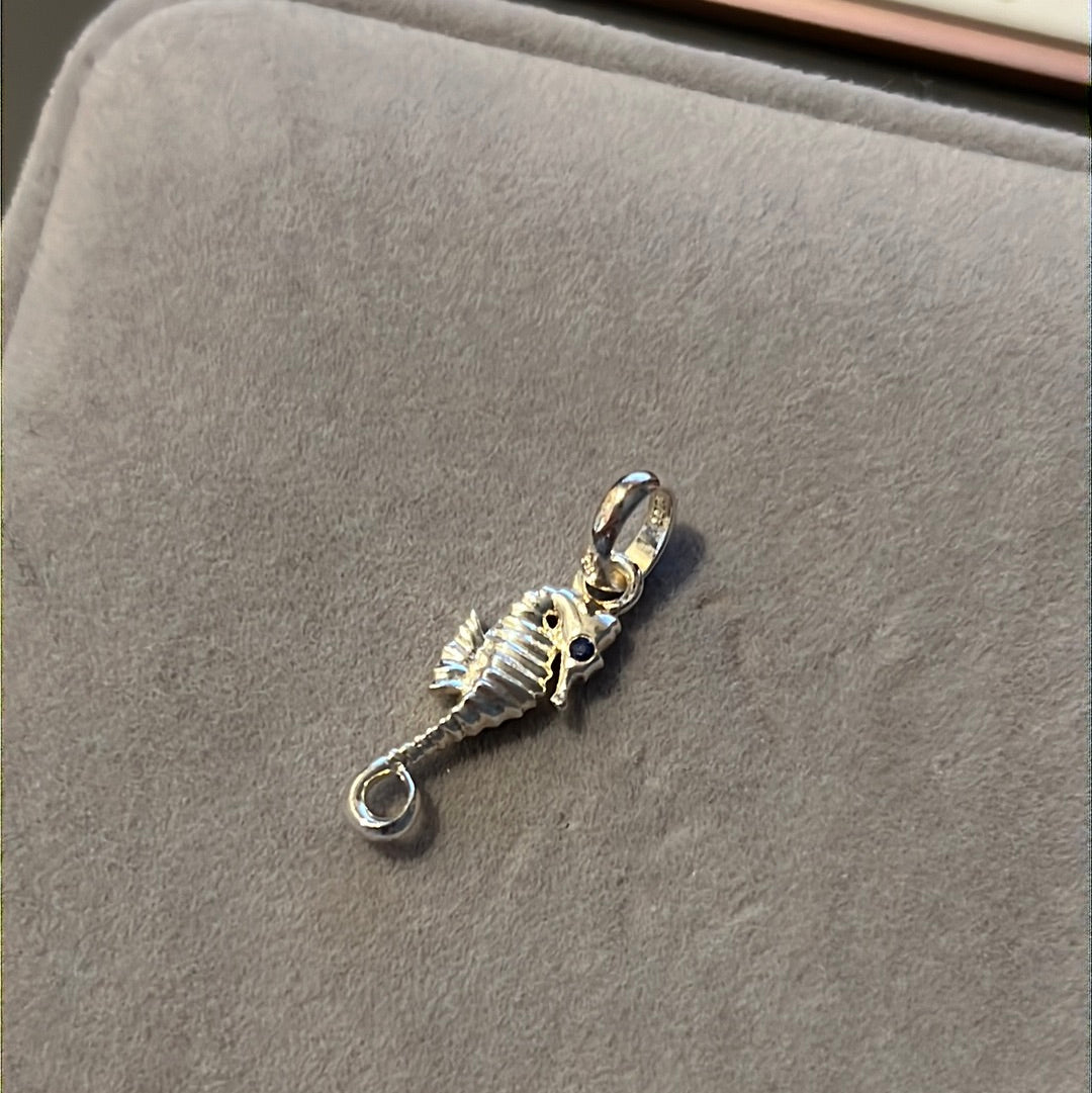 Genuine Links of London Seahorse Blue Eyes Dangle Charm