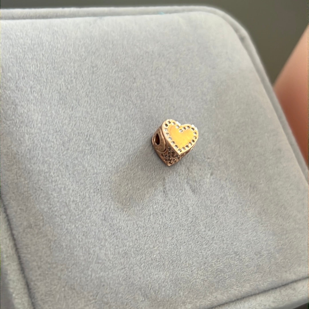 Genuine Pandora Essence Rose Gold Dedication HTF RARE Charm