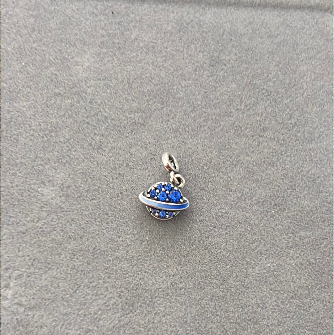Genuine Pandora Me Essence Pave Blue Planet Charm