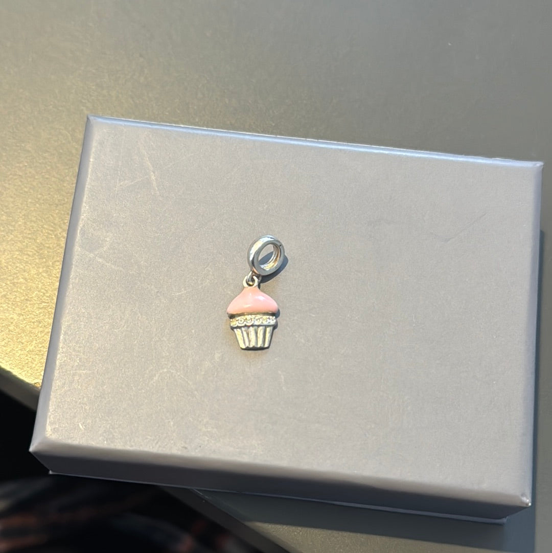 Genuine Chamilia Cupcake Enamel Dangle Charm