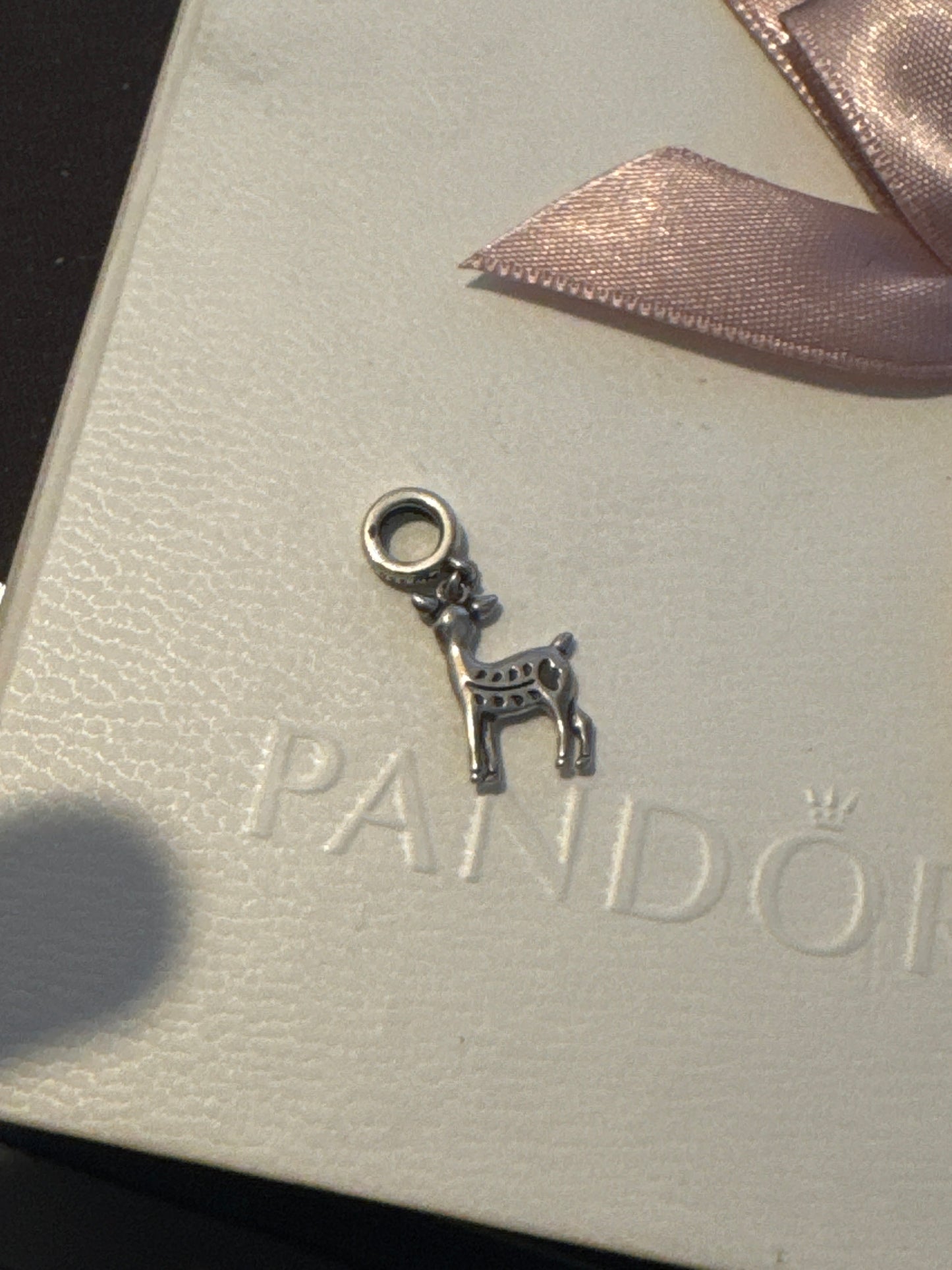 Genuine Chamilia Christmas 'Oh Deer' Reindeer Dangle Charm