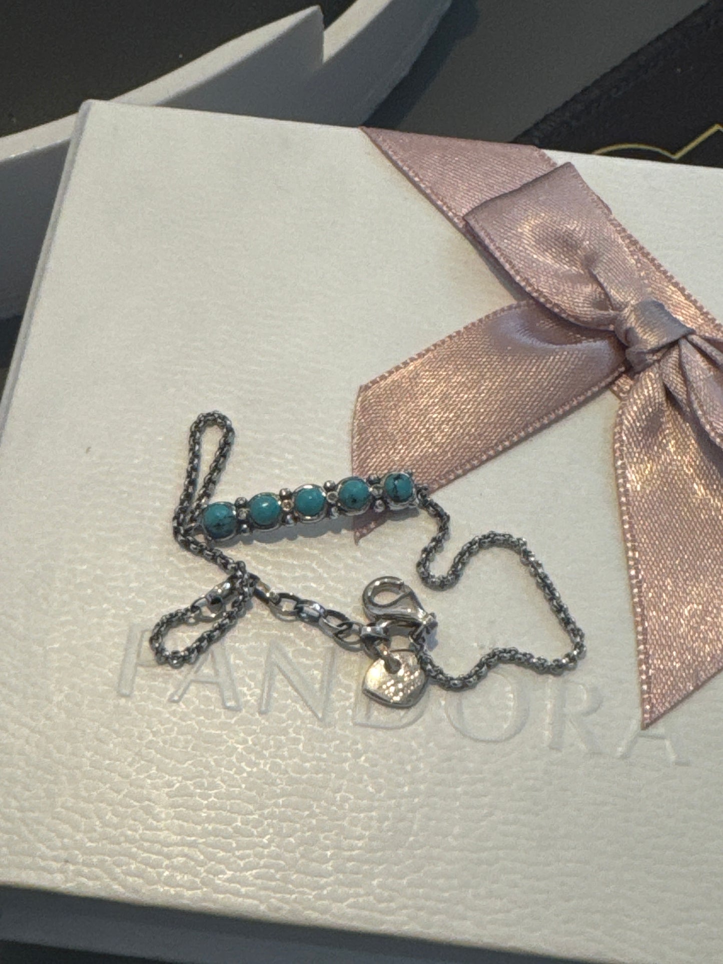 Genuine Thomas Sabo Sweet Real Diamond Turquoise Bracelet 19cm
