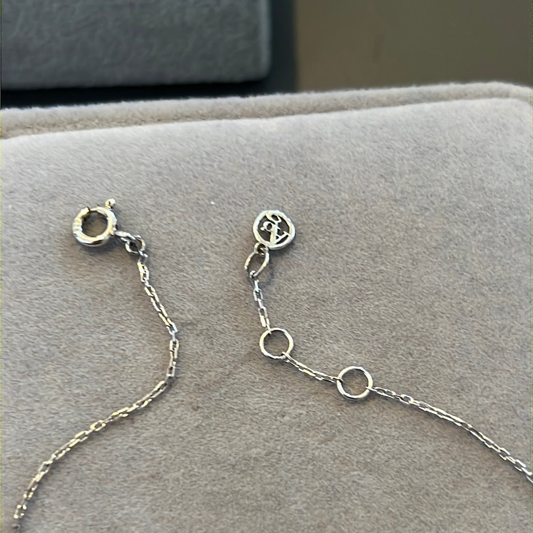 Sterling Silver Argento Blue Stone Dainty Bracelet 18cm
