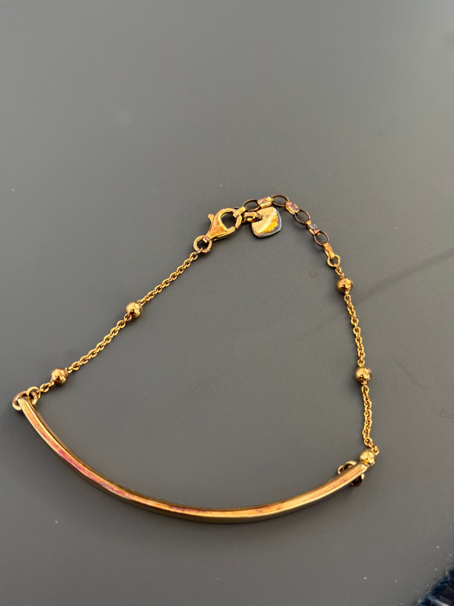 Genuine Thomas Sabo Rose Gold Love Bridge Beaded Bangle 19cm
