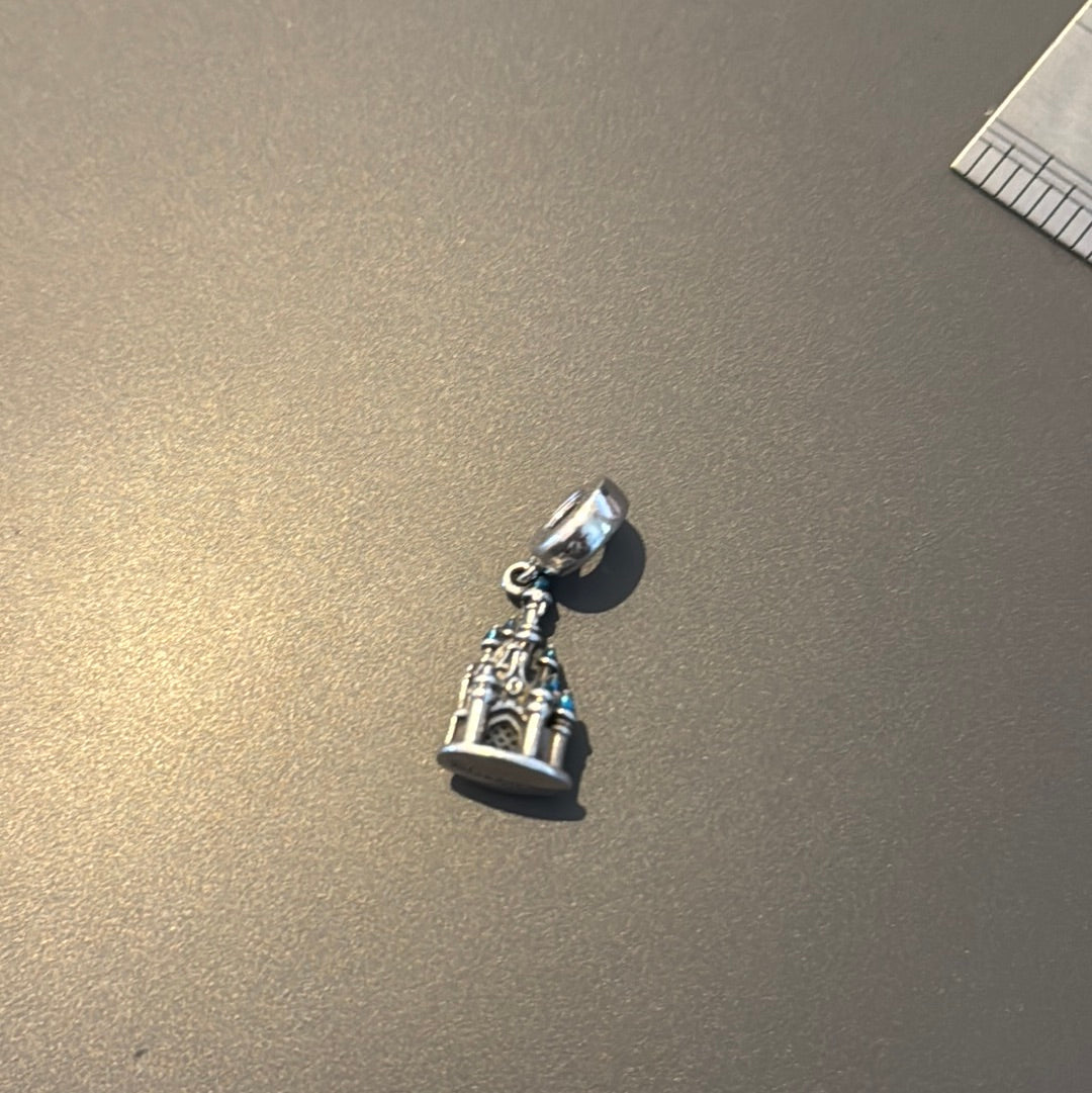 Genuine Pandora Disneyland Paris Parks Enamel Castle Dangle Charm