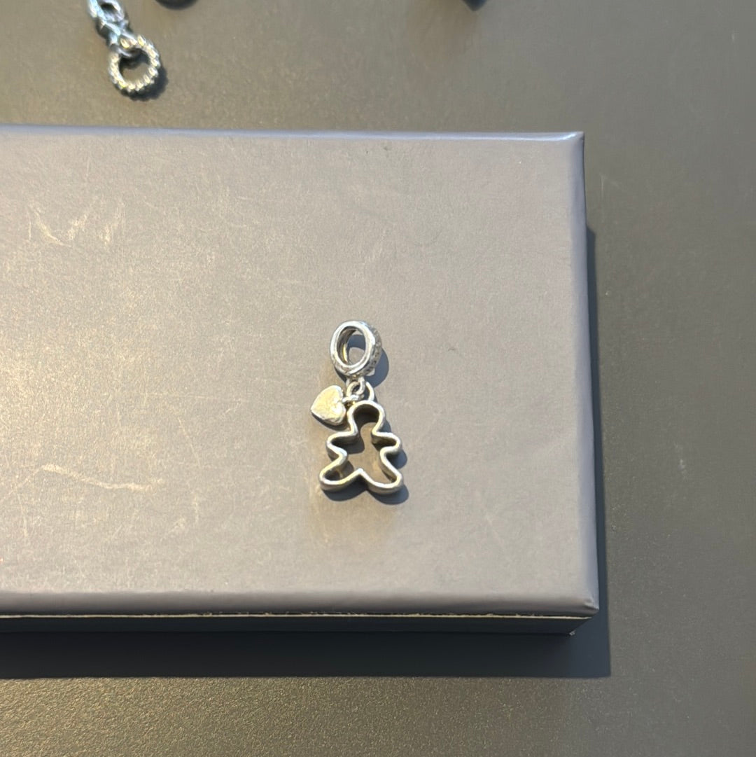 Genuine Chamilia Gingerbread Man Cookie Cutter Dangle Charm