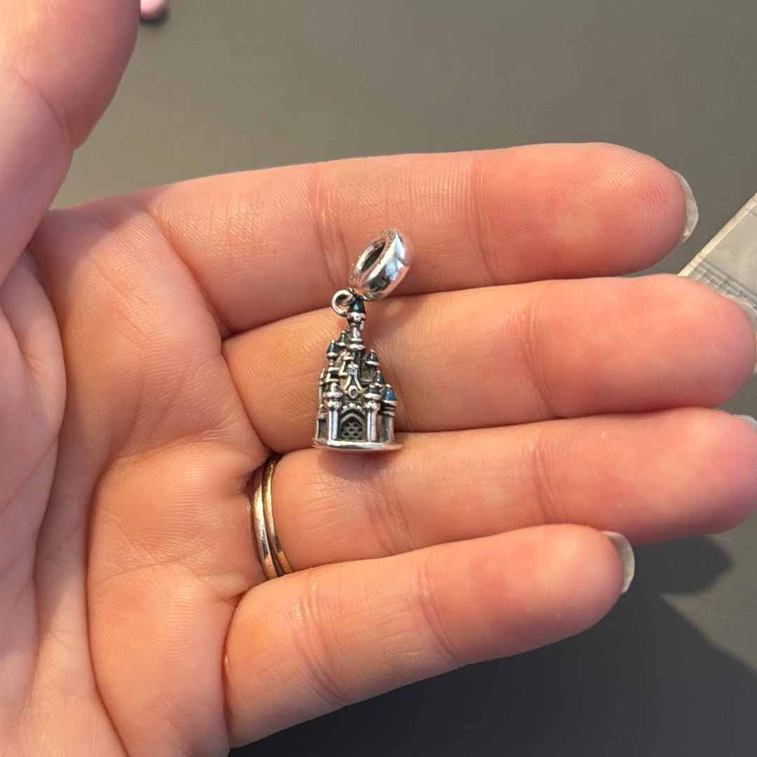 Genuine Pandora Disneyland Paris Parks Enamel Castle Dangle Charm