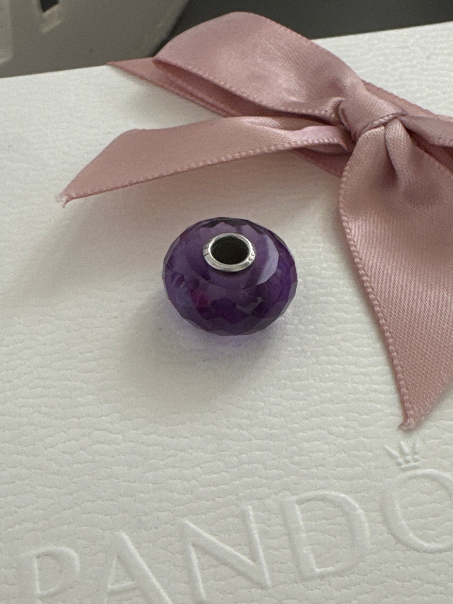 Genuine Trollbeads Purple Amethyst Murano Charm